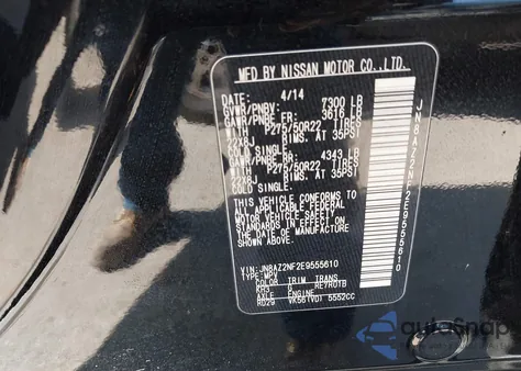 2014 Infiniti Qx80 from USA, damaged, VIN JN8AZ2NF2E9555610